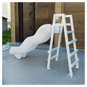 Tòa nhà nhựa lớn không thấm nước và chống trượt lâu đài bóng đại dương hồ bơi cột vuông trượt sóng trắng cầu thang trẻ em - Product Image 4