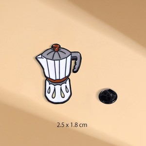 DANSHUN A4 Porte-clés en alliage de zinc électroplaqué, <span class=keywords><strong>série</strong></span> café, style dessin animé européen et américain, avec des designs créatifs et amusants, tendance - Product Image 6