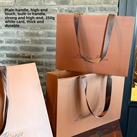 Sac en papier beige épais en carton blanc pour femme, sac à main, emballage pour magasin de vêtements, sac cadeau, logo personnalisé, tissage uni