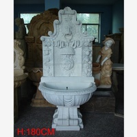 Fontaine d'eau murale décorative en marbre pour jardin