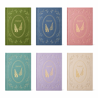 Carnet A5 en toile rigide personnalisé avec logo OEM, bords dorés en relief, journal de gratitude et de bien-être, papeterie