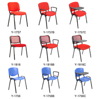 Chaise de conférence empilable sans accoudoirs EN16139, structure en fer, pour réunions, églises, réception de visiteurs, salles de formation
