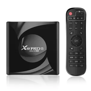 X88 13 Android Smart <span class=keywords><strong>Box</strong></span> Dernier modèle Amlogic S905 8K Double système Wifi Boîtier <span class=keywords><strong>TV</strong></span> avec téléphone portable pour prise en charge Bluetooth Décodeur - Product Image 1