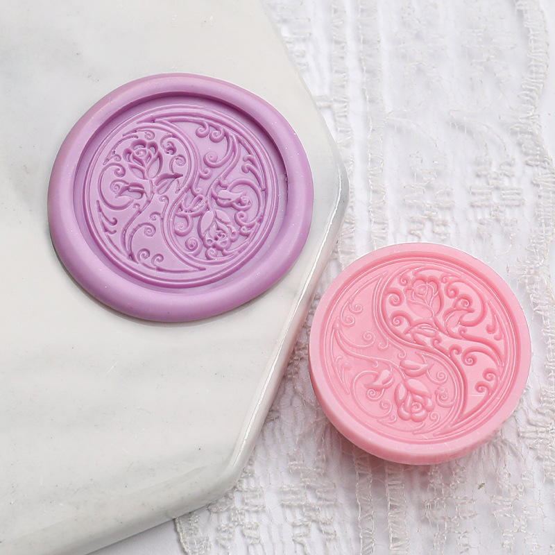 Double Rose (Nouvelle tête de tampon en plastique de 2,5 cm)