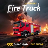 Camion de pompiers SHACMAN 12000L en acier inoxydable 304 avec réservoir d'eau, en acier au carbone, robuste, couleur et capacité personnalisables