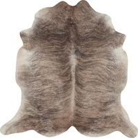 Tapis en Faux Cuir de Vache à Profil Bas, Style Nordique Américain Rustique, Motif Vache, pour Salon, Table Basse, Chambre à Coucher, Chevet