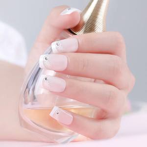 Fengshangmei - <span class=keywords><strong>Uñas</strong></span> <span class=keywords><strong>Postizas</strong></span> Cuadradas Francesas de Cobertura Completa, ABS, Cortas, con Pegamento Pre-Adherido, 30 Piezas/Juego <span class=keywords><strong>para</strong></span> Dedos - Product Image 3