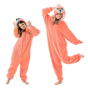 Benutzer definierte Tier Großhandel Plus Size Bunte Flanell Cartoon Onesie Pyjamas für Kinder und Erwachsene