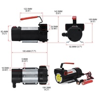 Kit de pompe de transfert de carburant Diesel électrique extracteur de kérosène 12V 200W DC 10GPM haut débit auto-amortissant Portable pour camion à moteur automobile