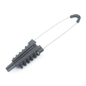 DW-SL2.1 FTTH光缆PA楔形塑料张力死头夹，用于自支撑架空捆扎电缆安装