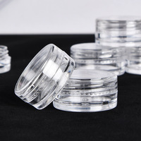 Pot en plastique transparent 5g 5ml, Logo personnalisé, autocollant avec couvercle, pour la lotion et la crème cosmétique, pièces