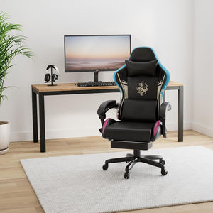 Chaise de jeu améliorée de la meilleure série Dragon Rgb Silla Chaise de jeu avec haut-parleurs Bluetooth et repose-pieds Chaise de jeu personnalisée noire - Product Image 5