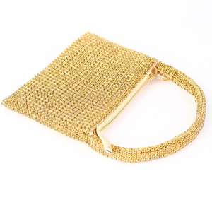 Sac à main élégant pour femmes avec deux sangles, mini pochette à clés et fermeture éclair entièrement ornée de strass, sac pour téléphone portable pour femmes - Product Image 3