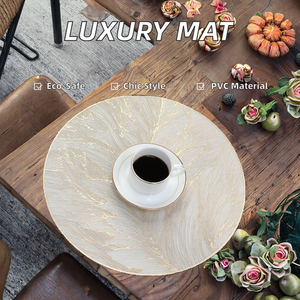 STARUNK Tapis de table occidental moderne et simple de luxe Vientiane Fleur PVC Décoratif Maison Hôtel Table à manger Napperon en plastique - Product Image 2