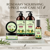 Ensemble de soins capillaires nourrissants et hydratants à la  romarin biologique, shampoing, après-shampoing, crème, huile, masque, combo pour adultes, vente en gros OEM ODM