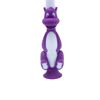 Brosse à dents pour enfants sur le thème des dinosaures pour un usage domestique Poils souples Produit de soins bucco-dentaires amusant pour enfants avec poignée en PP