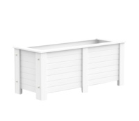Blanc carré en plastique PVC rectangulaire légume rectangle jardin extérieur PVC jardinière grand