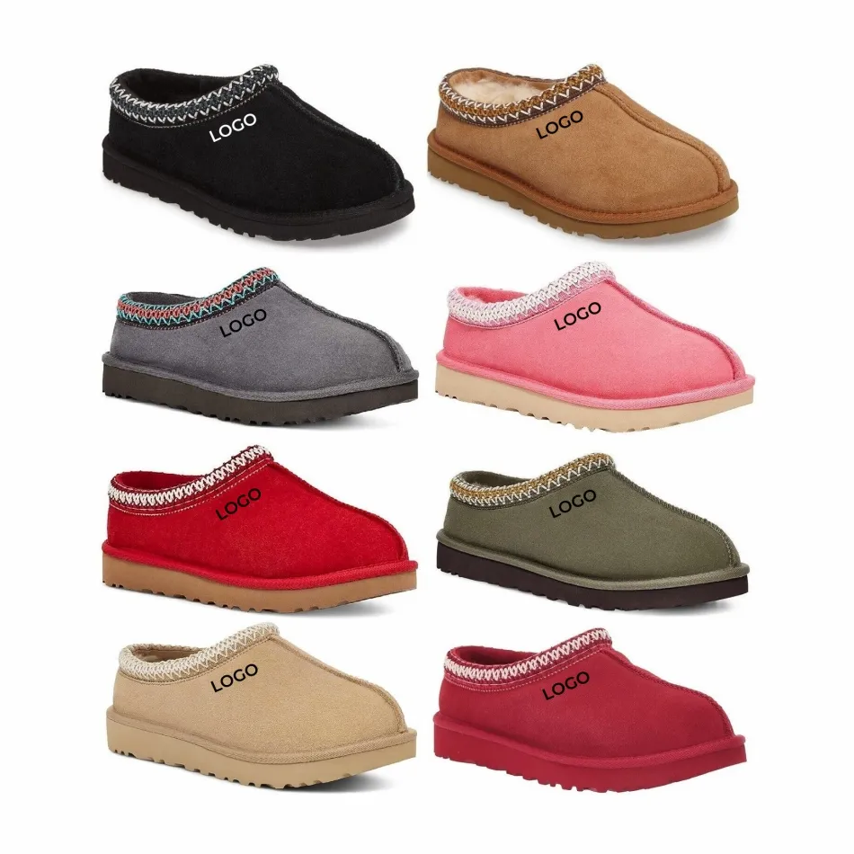 Botas feas personalizadas al por mayor, zapatos sin cordones de piel de oveja de lana de invierno originales, zapatillas UG Tasman para mujeres y hombres