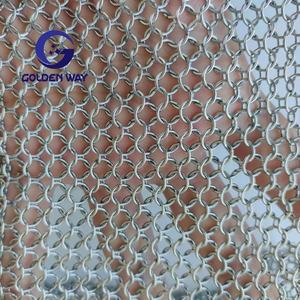 יריעת וילון דקורטיבית רשת טבעת שרשרת מפלדת אל חלד שקופה - Product Image 6