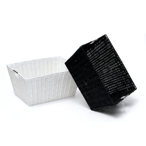 PP woven storage basket with insert handles Plastic Storage Basket, Toy Storage Organizer Baskets, Pantry Storage Basket