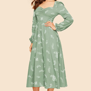 Robes décontractées élégantes de style bohème, vêtements <span class=keywords><strong>grande</strong></span> <span class=keywords><strong>taille</strong></span> pour femmes, robes à manches longues pour femmes à la mode - Product Image 1