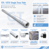 Truss professionnel en aluminium F31 léger à tube unique pour suspension d'éclairage, cadre de signalisation et présentoir de vente au détail
