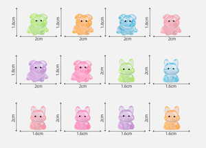 <span class=keywords><strong>Miniature</strong></span> de <span class=keywords><strong>chien</strong></span> en résine luminescente pour micro-paysage, figurine animale en résine qui brille dans le noir pour décoration de jardin, plantes en pot et gâteaux DIY - Product Image 6