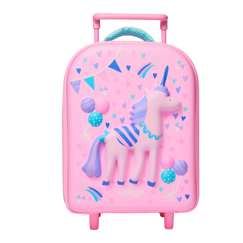 Petite valise trolley poney sauteur ballon rose