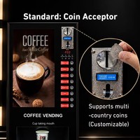 Distributeur automatique de café de comptoir à monnayeur, machine à café en poudre, station de café autonome, mélange multi-saveurs, distribution continue de tasses
