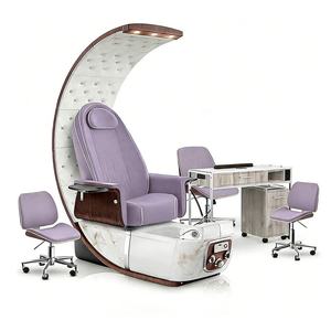 Sillón de Pedicura y Manicura Profesional Reclinable para Masaje Corporal Completo, Silla de Cuidado de Pies con Respaldo Alto para Salón de Belleza - Product Image 4