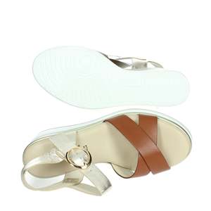 Cinzia <b>Soft</b> Donna Wedge Sandal Cuoio Leather Platform Heel Size 38 - Product Image 6