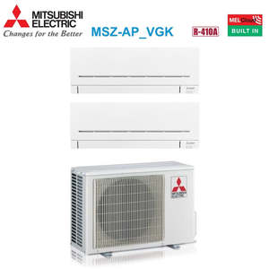 Mitsubishi Electric Dual Split Inverter Aire Acondicionado Serie 9 + 9 con Wi-Fi Integrado 9000 + 9 de 12 ", 2", 9000 - Product Image 1