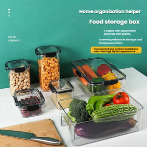 Recipientes de Armazenamento de Plástico Transparente à Prova de Vazamentos para Cozinha, Livre de BPA, Grande Capacidade, com Tampas Herméticas - Product Image 5