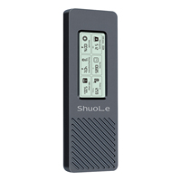 SHUOLE M2 SATA SSD carcasa de aluminio USB 3,2 tipo C carcasa de disco duro externo pantalla Digital Compatible SATA carcasa de discos duros