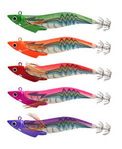 Señuelo de pesca marina de madera luminoso de 13.4cm y 38.5g, tipo camarón, tipo Egi blando, tipo jig, para calamar, sepias y pulpos - Product Image 5