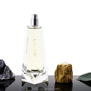 Botella de vidrio de <span class=keywords><strong>perfume</strong></span> personalizada 100ML Espesar Fondo <span class=keywords><strong>Perfume</strong></span> Claro Crimp Mujeres Cosméticos Botella con caja - Product Image 5