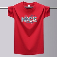 Camiseta de Manga Corta para Hombre, Estampado Gráfico, Corte Holgado, Cómoda para Actividades al Aire Libre, con Estampado de Letras, Cuello Redondo, Algodón Suave, Nueva Colección 2026