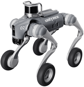 หุ่นยนต์สุนัขแบบมีล้อ Unitree Go2-W รุ่นอัลติเมท ของแท้ 100% พร้อมกล้อง LiDAR Hesai XT16 สำหรับตรวจวัด 100 TOPS - Product Image 1