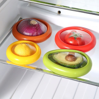 Amerikaanse stijl koelkast bewaarbakjes van siliconen voor fruit en groenten, avocado bewaardoos, herbruikbare opbergcontainers