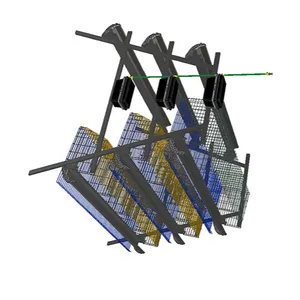 Cage de batterie d'aide à la volaille de type A équipement de volaille de ferme de poulet d'éleveur