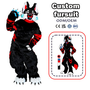 Costume de mascotte Fursuit intégral personnalisé, réaliste, style dessin animé, renard, loup, pour carnaval, fête, cosplay - Product Image 2