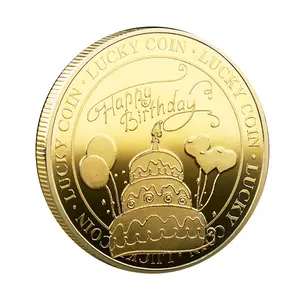 Новый сувенир с днем рождения в России детский креативный памятный медальон торт ко дню рождения 3D памятная монета