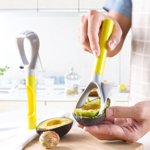 Ustensiles <span class=keywords><strong>de</strong></span> cuisine : Éplucheur d'avocat manuel en plastique, Presse-purée <span class=keywords><strong>de</strong></span> pommes <span class=keywords><strong>de</strong></span> <span class=keywords><strong>terre</strong></span> en nylon <span class=keywords><strong>de</strong></span> qualité alimentaire, Presse-melon avec poignée en plastique - Product Image 4