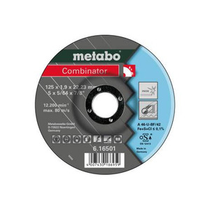 Disco de Corte Combinado Metabo 125 x 1.9 x 22.23 mm para Acero Inoxidable HydroResist - Product Image 1