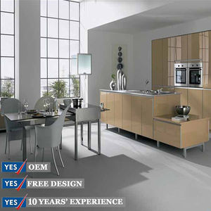 Armoires de cuisine blanches de style américain à finition brillante avec articles de cuisine <span class=keywords><strong>Rick</strong></span> Owens - Product Image 2