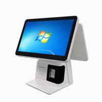 Wintronix PC tout-en-un à double écran tactile de 15,6 pouces, scanner, imprimante thermique, caméra, Wi-Fi 6, NFC pour utilisation dans les hôtels et les restaurants