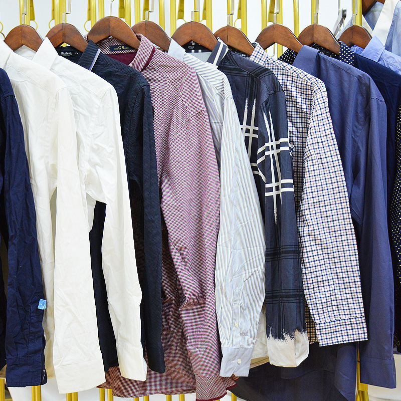 Cheap Price Wholesale Used Summer Men Clothes Long Short Sleeve Shirt Second Hand Clothing