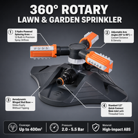 Arroseur de pelouse rotatif automatique à 350 degrés, buse d'irrigation de jardin en PP pour cour et champ