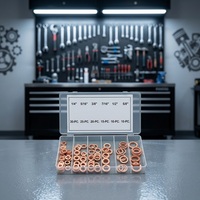 110Pcs Copper Washers Flat Sealing Washers Assortment Kit Mixed Size Customized for Industrial,Household