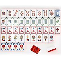Jeu de tuiles de mahjong en acrylique rouge de luxe, moderne, automatique, pliable, durable, écologique, pour casino et divertissement